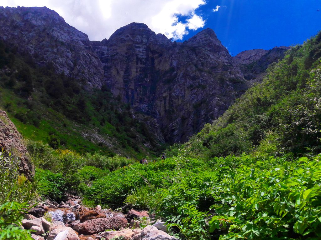 Close to the  Waterfall Kaindy.