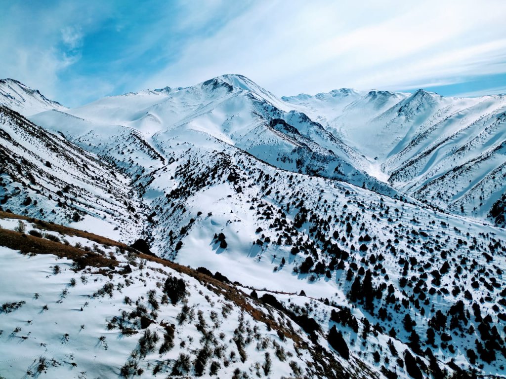 Info Shymkent - Winter in the Tian Shan Mountains close to Shymkent.