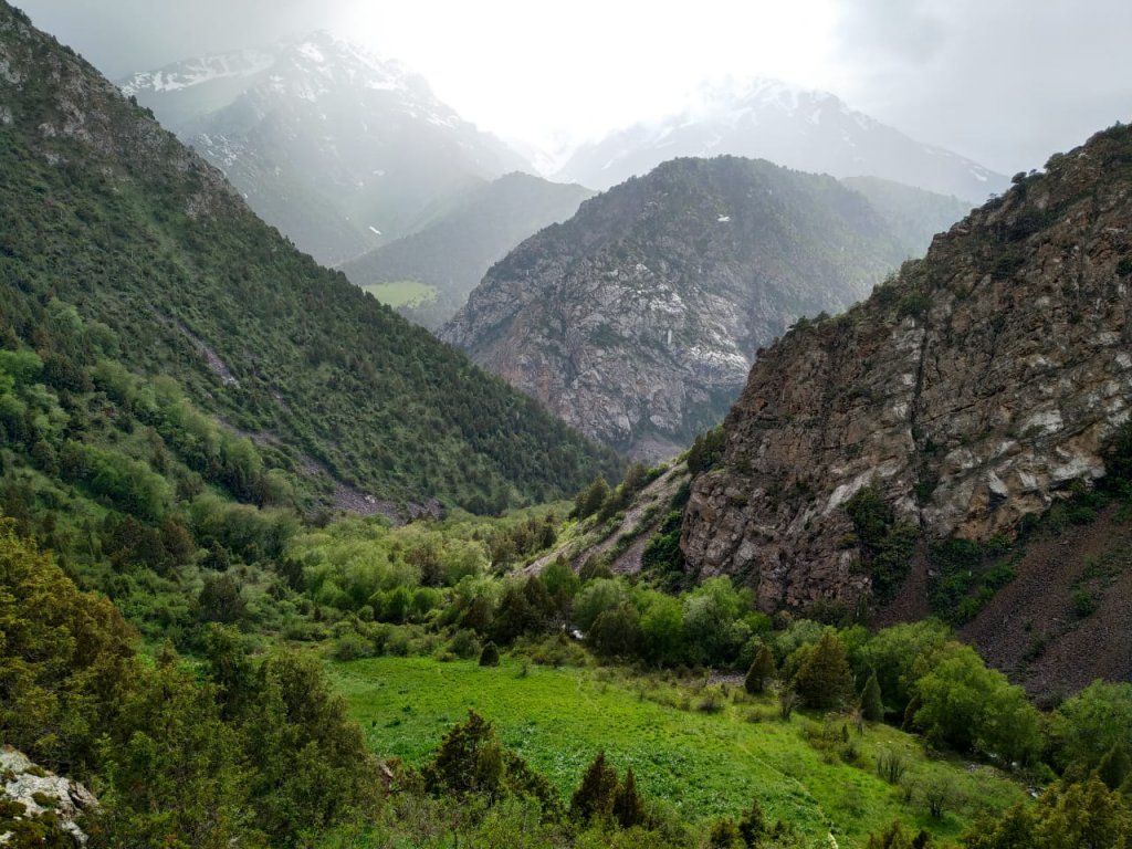 Mystic weather in the Sayram Ugam National park in south Kazakhstan.