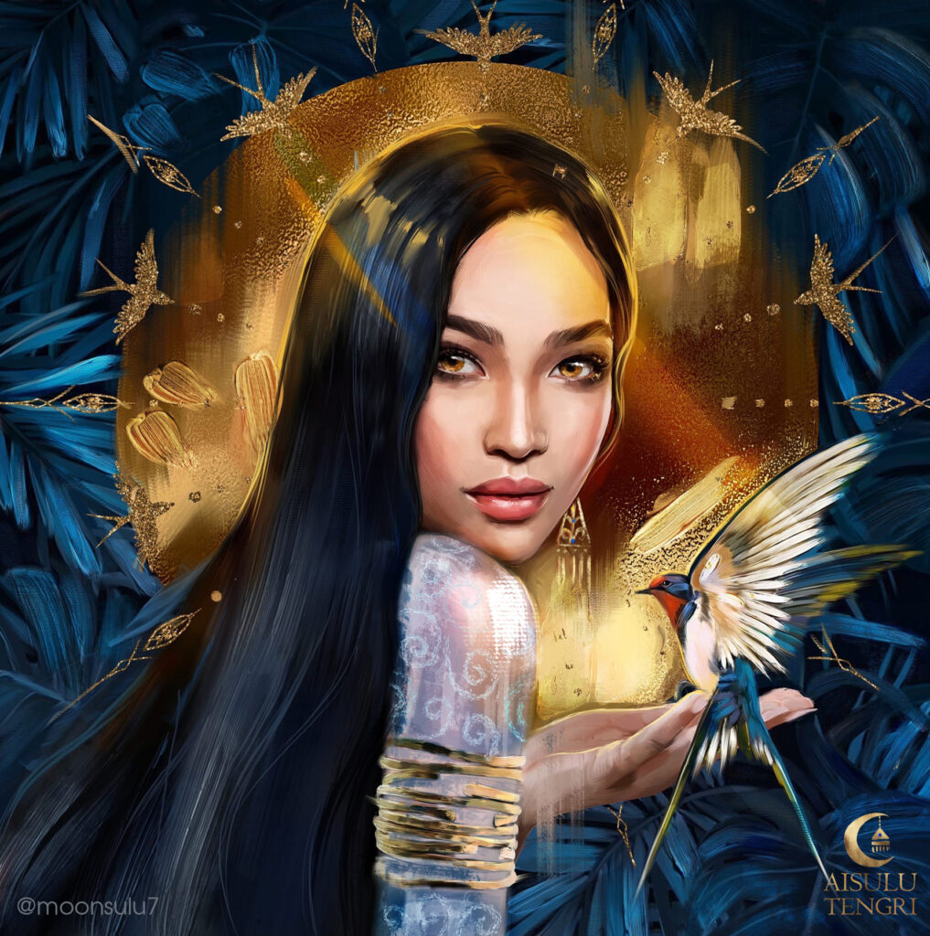Info Shymkent - Painting "The Swallow" by Kazakh artist Aisulu Almasbayeva