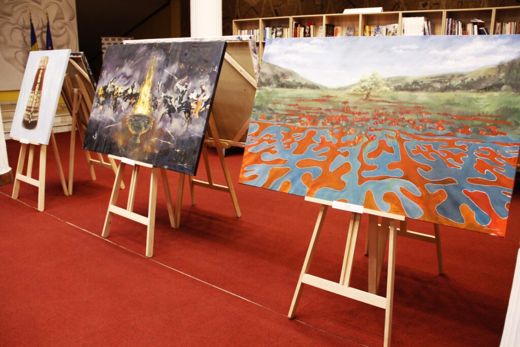 Info Shymkent - Three pieces of art by Kazakh artist Alua Tebenova in a art exhibition in Romania