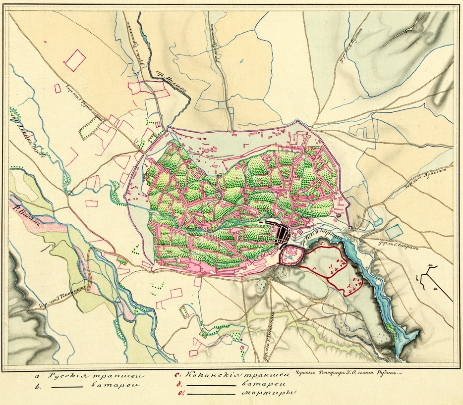 Info Shymkent - Map of Shymkent from 1864