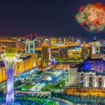 Info Shymkent - Happy New Year 2022 - Fireworks over Kazakhstan's capital Nur-Sultan (Photo: Farhat Kabdykairov)