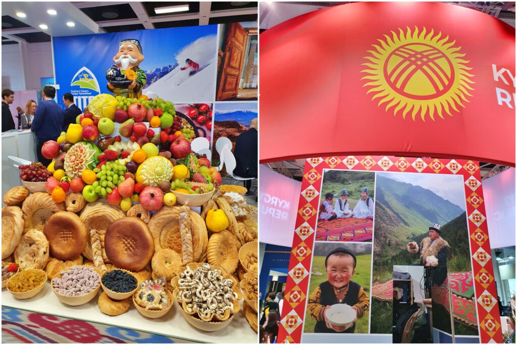 Info Shymkent - ITB Berlin 2023 - Booths of Uzbekistan and Kyrgyzstan