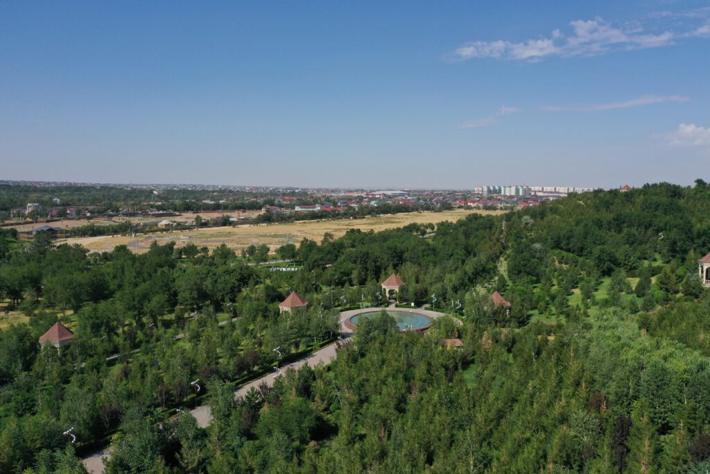 Info Shymkent - Bird view of the cultural complex Kazyna in Shymkent