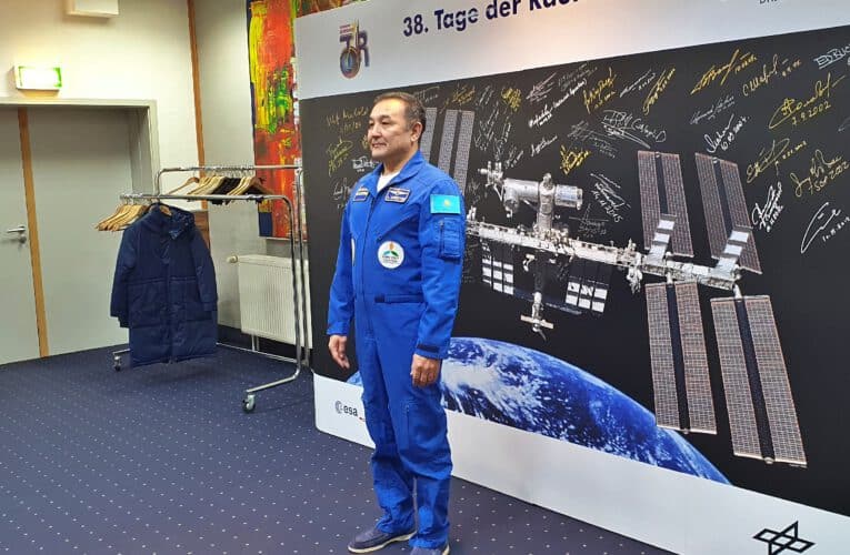 Kazakh cosmonaut Aidyn Aimbetov in Germany