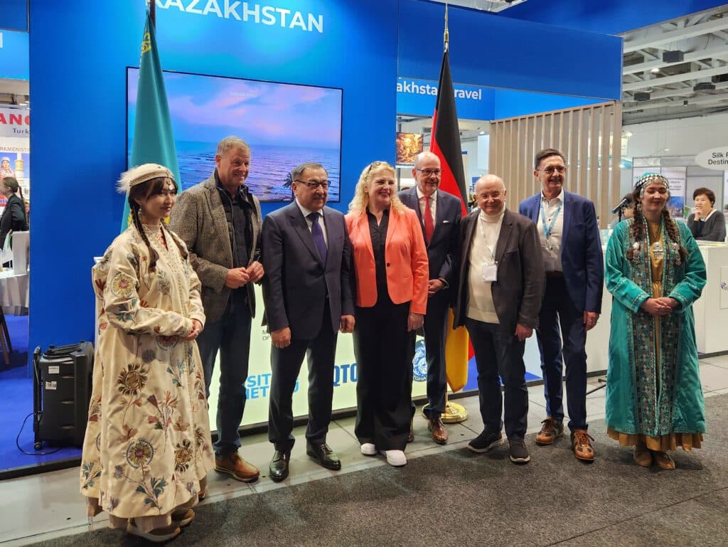 Info Shymkent - Kazakhstans ambassador Nurzhan Onzhanov opens the booth in ITB Berlin 2026