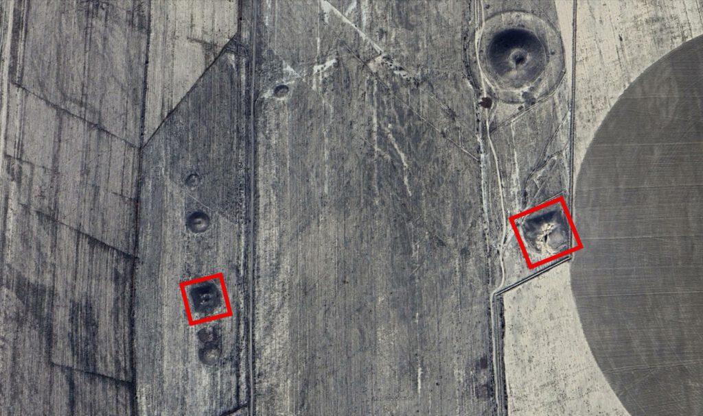 Info Shymkent - Dzhun-Tobe burial ground near Shelek in Kazakhstan with pyramidic shaped kurgans