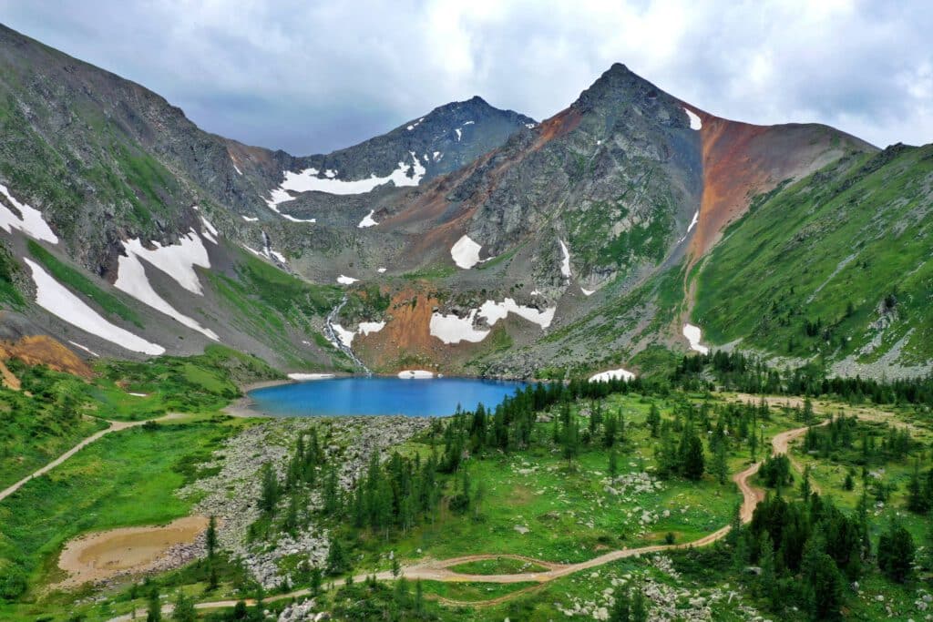 Info Shymkent - Bird view of the Radon Lake in Wester Altai of East Kazakhstan