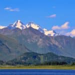 Info Shymkent - View from Yazovoe Lake to Peak Belukha - Muztau