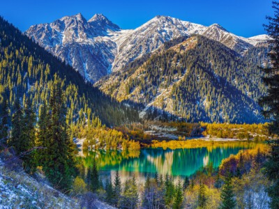 Lake Issyk (Tian Shan Mountains) Info Shymkent - Autumn at Lake Issyk in Kazakhstan (Image: Farhat Kabdykairov)