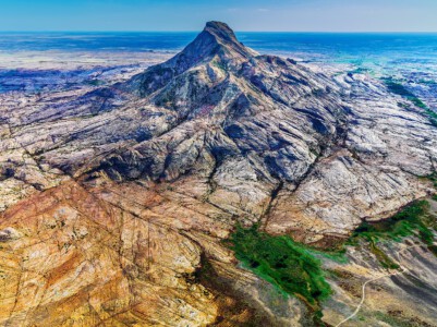 Lonely mountain Bektau Ata Info Shymkent - Lonely mountain Bektau Ata in Central Kazakhstan (Image: Farhat Kabdykairov)